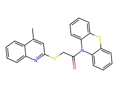 2-(4-Methylquinolin-2-yl)sulfanyl-1-phenothiazin-10-ylethanone structure