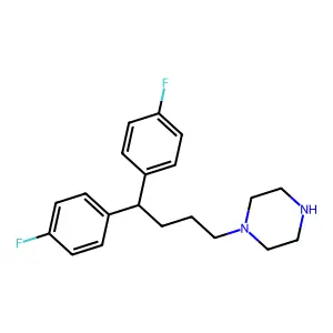 1-(4,4-Bis(4-fluorophenyl)butyl)piperazine structure