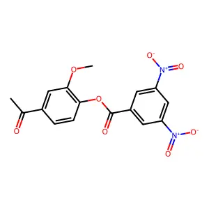 (4-Acetyl-2-methoxyphenyl) 3,5-dinitrobenzoate structure