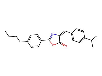 2-(4-Butylphenyl)-4-[(4-propan-2-ylphenyl)methylidene]-1,3-oxazol-5-one structure