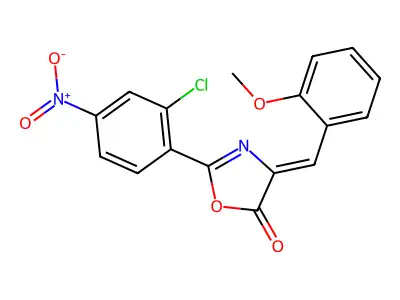 2-(2-Chloro-4-nitrophenyl)-4-[(2-methoxyphenyl)methylidene]-1,3-oxazol-5(4H)-one structure
