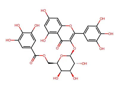 Myricetin 3-(6''-galloylgalactoside) structure