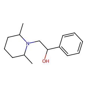 2-(2,6-Dimethylpiperidin-1-yl)-1-phenylethanol structure