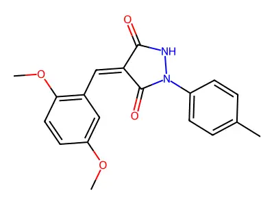 4-(2,5-Dimethoxybenzylidene)-1-(4-methylphenyl)-3,5-pyrazolidinedione structure