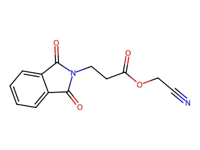 Cyanomethyl 3-(1,3-dioxoisoindol-2-yl)propanoate structure