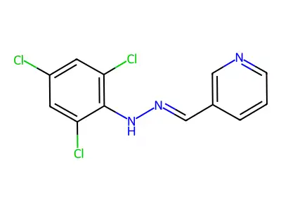 3-[[2-(2,4,6-Trichlorophenyl)hydrazin-1-ylidene]methyl]pyridine structure