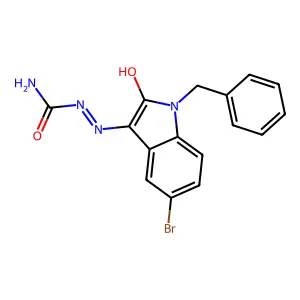 1-benzyl-5-bromo-1H-indole-2,3-dione 3-semicarbazone structure