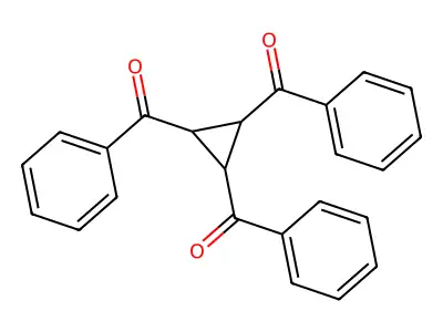 Cyclopropane, 1,2,3-tribenzoyl-, trans- structure