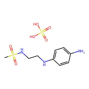 N-[2-(4-aminoanilino)ethyl]methanesulfonamide; sulfuric acid structure