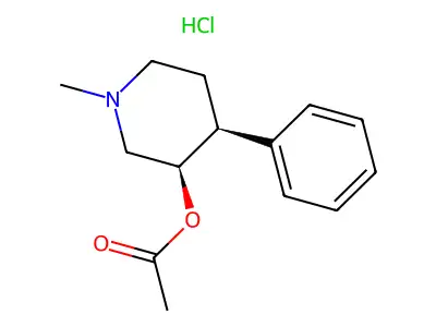 3-Piperidinol, 1-methyl-4-phenyl-, acetate (ester), hydrochloride, (Z)- structure