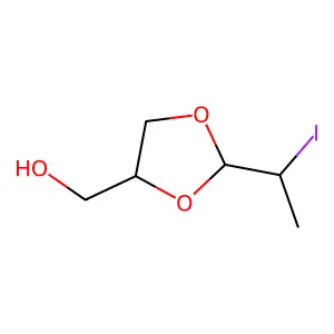 2-(1-Iodoethyl)-1,3-dioxolane-4-methanol structure