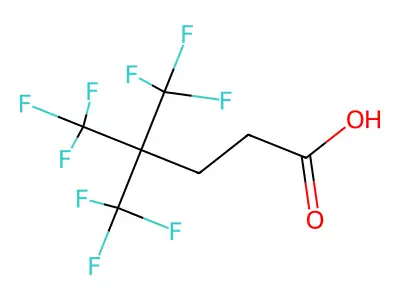 5,5,5-Trifluoro-4,4-bis(trifluoromethyl)pentanoic acid structure