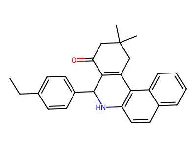 5-(4-Ethylphenyl)-2,2-dimethyl-1,3,5,6-tetrahydrobenzo[a]phenanthridin-4-one structure