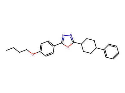 2-(4-Butoxyphenyl)-5-(4-phenylcyclohexyl)-1,3,4-oxadiazole structure