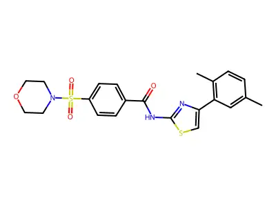 N-[4-(2,5-Dimethylphenyl)-1,3-thiazol-2-yl]-4-(morpholine-4-sulfonyl)benzamide structure