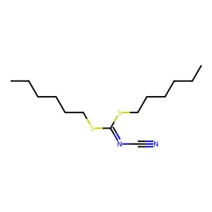 Dihexyl cyanocarbonodithioimidate structure