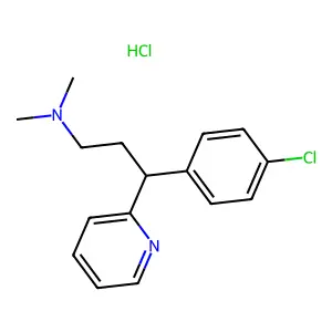 2-Pyridinepropanamine, gamma-(4-chlorophenyl)-N,N-dimethyl-, hydrochloride (1:1) structure