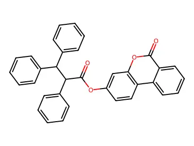 6-Oxobenzo[c]chromen-3-yl 2,3,3-triphenylpropanoate structure