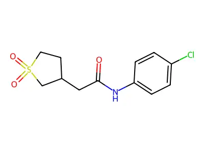 N-(4-chlorophenyl)-2-(1,1-dioxothiolan-3-yl)acetamide structure