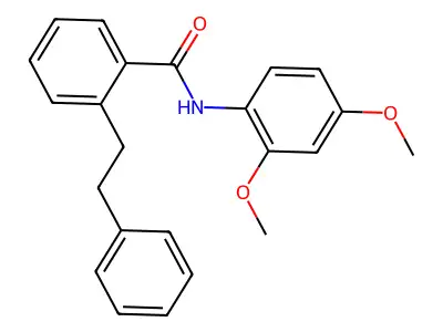 N-(2,4-dimethoxyphenyl)-2-(2-phenylethyl)benzamide structure