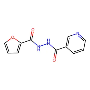 N-(furan-2-carbonyl)-N'-nicotinoyl-hydrazine structure