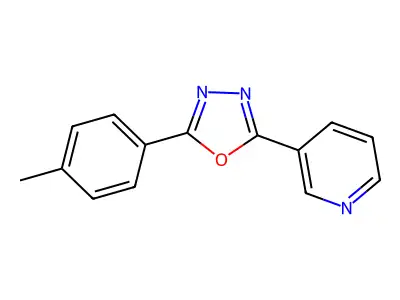 2-(3-Pyridyl)-5-(4-tolyl)-1,3,4-oxadiazole structure