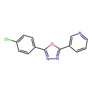 2-(4-Chlorophenyl)-5-pyridin-3-yl-1,3,4-oxadiazole structure