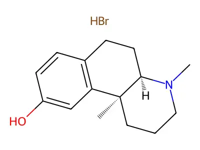 Benzo(f)quinolin-9-ol, 1,2,3,4,4a,5,6,10b-octahydro-4,10b-dimethyl-, hydrobromide, cis- structure