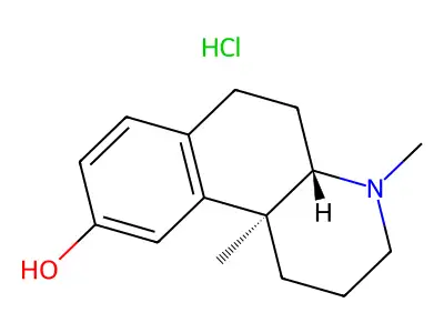 Benzo(f)quinolin-9-ol, 1,2,3,4,4a,5,6,10b-octahydro-4,10b-dimethyl-, hydrochloride, hydrate, trans- structure
