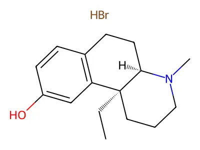 Benzo(f)quinolin-9-ol, 1,2,3,4,4a,5,6,10b-octahydro-10b-ethyl-4-methyl-, hydrobromide, cis- structure