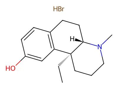 Benzo(f)quinolin-9-ol, 1,2,3,4,4a,5,6,10b-octahydro-10b-ethyl-4-methyl-, hydrobromide, trans- structure