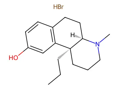 Benzo(f)quinolin-9-ol, 1,2,3,4,4a,5,6,10b-octahydro-4-methyl-10b-propyl-, hydrobromide, cis- structure