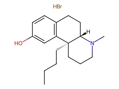 Benzo(f)quinolin-9-ol, 1,2,3,4,4a,5,6,10b-octahydro-10b-butyl-4-methyl-, hydrobromide, trans- structure