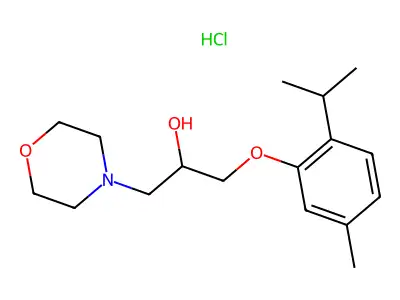 1-(2-Isopropyl-5-methylphenoxy)-3-morpholinopropan-2-ol hydrochloride structure