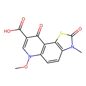 6-Methoxy-3-methyl-2,9-dioxo-[1,3]thiazolo[5,4-f]quinoline-8-carboxylic acid structure