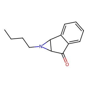 Indeno(1,2-b)azirin-6(1H)-one, 1-butyl-1a,6a-dihydro- structure