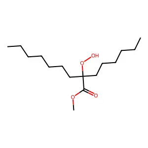 Methyl 2-hexyl-2-hydroperoxynonanoate structure