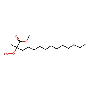 Methyl 2-hydroperoxy-2-methyltetradecanoate structure