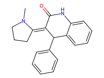 2(1H)-Quinolinone, 3,4-dihydro-3-(1-methyl-2-pyrrolidinylidene)-4-phenyl- structure