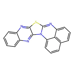 Quinoxalino[2',3':4,5]thiazolo[3,2-a]perimidine structure