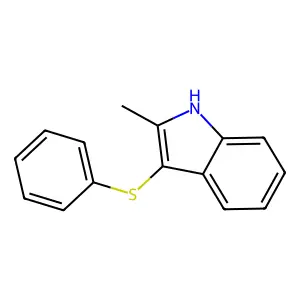 2-methyl-3-(phenylthio)-1H-indole structure