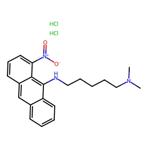 1-Nitro-9-(5-dimethylaminopentylamino)anthracene dihydrochloride structure