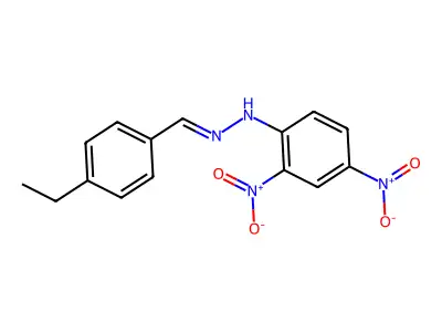 N-[(4-ethylphenyl)methylideneamino]-2,4-dinitroaniline structure