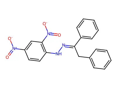 N-(1,2-diphenylethylideneamino)-2,4-dinitroaniline structure