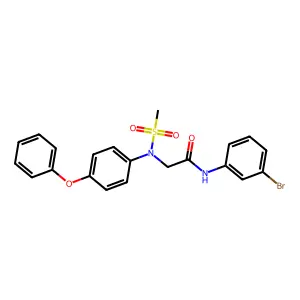 N-(3-bromophenyl)-2-(N-methylsulfonyl-4-phenoxyanilino)acetamide structure
