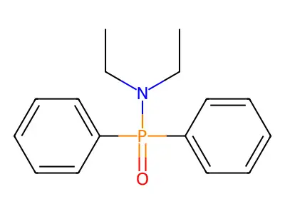 N,N-diethyl-P,P-diphenylphosphinic amide structure
