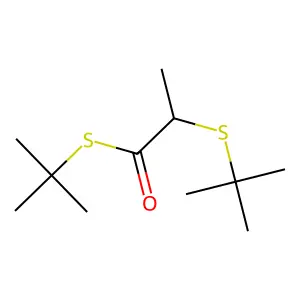 S-tert-butyl 2-tert-butylsulfanylpropanethioate structure
