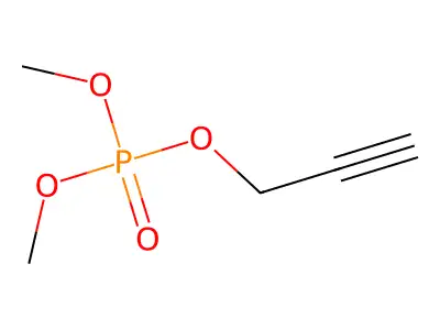Phosphoric acid, dimethyl 2-propynyl ester structure