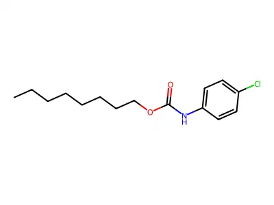 Octyl N-(4-chlorophenyl)carbamate structure