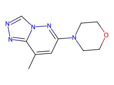 1,2,4-Triazolo(4,3-b)pyridazine, 8-methyl-6-(4-morpholinyl)- structure